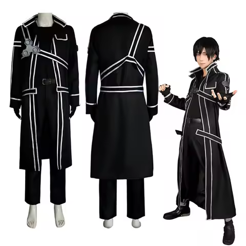 Anime Sword Cos Kirito Kazuto Kirigaya Cosplay Costume Art Online Jacket Shirt Pants Hallowen Party 