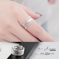 Silver Wire Cross Winding Wide Version Open Ring [Sa168] * 911 SHOP *