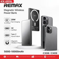 【3C Certified】Remax CX08 5000mAh Powerbank Magnetic Wireless Power Bank Remax CX09 10000mAh Powerban