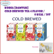 KOREA [DAMTUH]  Cold Brewed TEA 4 Flavor / 0 kcal / 20T / Strawberry Hibiscus / Peach & Passionfruit