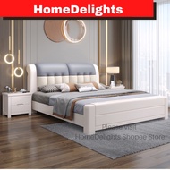 HomeDelights Solid Pine Wood Bedframe Queen and King Size Katil Kayu