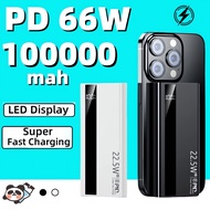 100％ Original powerbank 100000mah 66W Super Fast Charging Power Bank QC 3.0Type-C Input USB