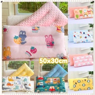 50x30cm Kids Pillow Kids 100% Cotton Pillow Cartoon Bean Fleece Pillow Bantal Baby Bantal Sarung