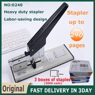 Office tools Stapler NO.240 heavy-duty thickening, labor-saving binding, gift three boxes of staples