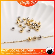 CRAFTYCAT 1pc, 14k Gold Crimp Bead, Stopper Fixing Silicone Adjustable Beads, Chain Positioning DIY 