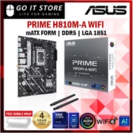 Asus PRIME H810M-A WIFI (LGA1851, DDR5, mATX) Motherboard