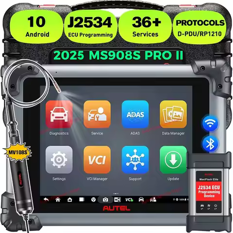 2025 Autel MaxiSYS MS908S PRO II OBD2 Scanner Car Diagnostic Tool J2534 ECU Programming Online Codin