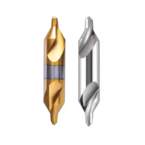 Center drill bit coated titanium spiral groove all ground stainless steel center drill type A positi