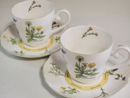 全新！Noritake Von Linnaei 套裝茶杯