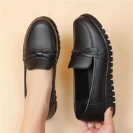 Women's preppy style boat shoes loafers soft-soled shoes simple all-season black boat shoes