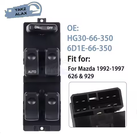 For Mazda 1992-1996 1997 626 929 6D1E-66-350 Front Left Master Window Control Switch Lifter Button H