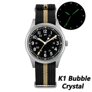 Militado ML07 Military Watch Miyota Super 2035 Movement Domed Sapphire Crystal Luminous 10Bar Waterp