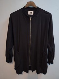 (清屋 Size M-L) Size 3 韓國 Z2 Korea black cotton dropped shoulder loose fitting sleeved T-shirt sweater
