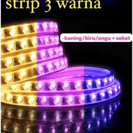 3 COLOR LED STRIP LIGHTS 5730 SMD AC 220V DOUBLE LED OUTDOOR AND INDOOR