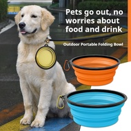 [Portable❤BULU] Pet Folding Bowl Cat Bowl Dog Bowl Buckle Large Dog Cat Water Bowl Dog Water Bowl Do