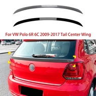Car Tail Lip Roof Trunk Center Wing Spoiler Splitter For VW Polo 6R 6C 2009-2017 Body Kit Fixed Wind