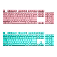 Cooler PBT Material English Version Translucent Keycap 104 Button Mint Green Cherry Blossom Pink OEM
