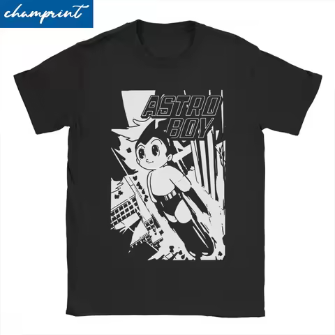 Astro Boy Mighty Atom T Shirt for Men Women 100% Cotton Novelty T-Shirts Astroboy Manga Tees Short S