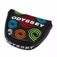 Odyssey Golf Swirl Mallet Putter Headcover (Magnetic) - Big Half Moon 2 Balls Head Cover - Colourful