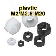 Nylon Hex Nut Nut Black/White/Transparent Nylon Hex Nut/Hex Nut  Hexagon Nut DIN934   M2/M2.5-M20 [1