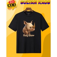 -Badak Sultankaos89 Unisex Rhino Animal Shirt/ Rhino Satwa Wild African Distro Shirt/ Earth Animal L