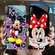 DK-72 Mickey Mouse Casing GLASS soft frame black OPPO Realme A32 A33 A53 C17 7i A31 A53S 2020