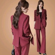 Setelan Blazer Wanita Kancing Dua menyamping Or blazer Wanita Model terbaru Outfit Wanita Terbaru