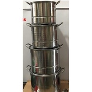 Panci Set Stockpot Stock Pot 555 Stainless Steel 4 Pcs Kukusan Batam