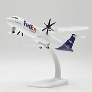 1:140 Diecast Metal Model Plane Toy ATR 72-600 FedEx Transport Airplane Airfreight Miniature Replica