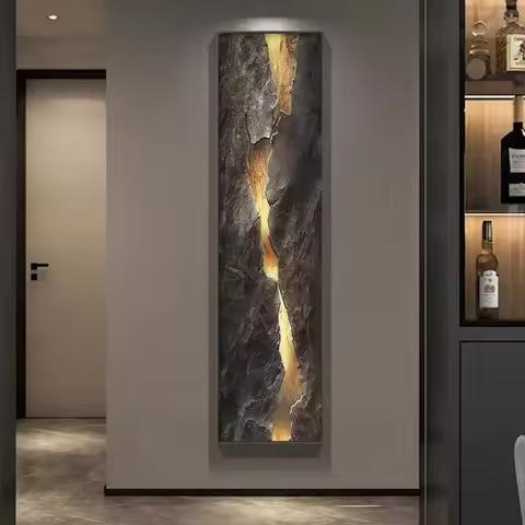 [3D imitation] Modern Minimalist Living Room LED Wall Lamp Art Background Painting In The Studio Res