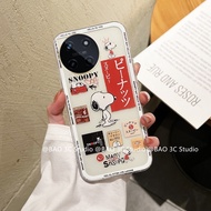 INS เคสโทรศัพท์ Phone Case Realme C51 Realme 11x 11 NFC GT Master Edition 4G 5G เคส การ์ตูนน่ารักใหม่สนูปี้ชาร์ลีเคสคู่ซิลิโคนกันกระแทกซองนุ่มใส Cover 2024