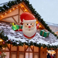 [epxrwv] 3.5ft Christmas Inflatable Hanging Santa Outdoor Decoration Climbing Santa