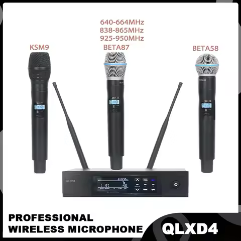 Professional QLXD4 QLXD24 BETA58 KSM9 BETA87 QLXD2 QLX-24D beta 58 digital wireless microphone syste