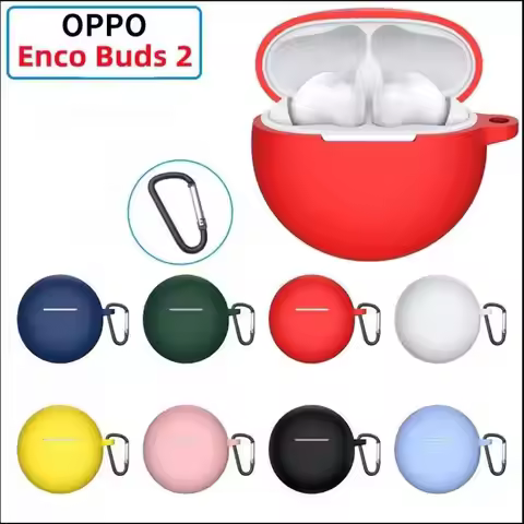 1pc Silicone Earphone Protective Case for OPPO Enco Buds 2 Cover Shockproof-Shell Washable Housing A