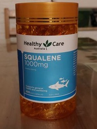 （到期日 Aug 2028 )全新未開 澳洲 Healthy care SQUALENE  1000mg  角鯊烯 深海鮫 鯊魚丸  200粒