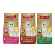 Misha Dry Cat Food 0.6kg (500g + 100g) Assorted Flavours makanan kucing misha