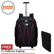 [Umah] koper Tas Ransel Pria tas wanita Backpack Trolley Polo Rz1945 Black Tas Ransel Backpack Troll