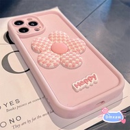 Korean Flower Case For OPPO A95 A94 5G Reno 8 Pro+ 5Z 7 SE 4 SE A7 A12 A5S A12E A3S R17 R15 Silicone Phone Case Fashion Houndstooth Flowers Soft Cover