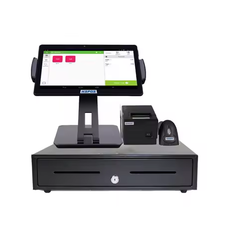 10 Inch Android System Tablet POS Cash Register with 80mm Printer, Bluetooth Scanner for Retail, Res