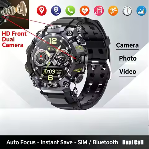 New Q668 Independent SIM Smart Watch 4G Full Netcom Front Dual Cameras Android System, Heart Rate & 