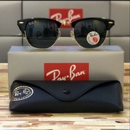 RayBan Original Italy Clummaster RB3016 901/58 Fashion Casual Half Frame Sunglasses