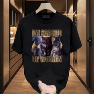 American Men's Short-sleeved T-shirt Summer Cotton Heavy Loose Half-sleeved Women Personality Printi