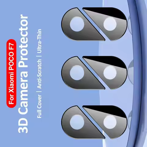 3Pcs Back 3D Camera Protector Glass For Xiaomi POCO F7 5G 9H Lens Tempered Glass Cover Case POCOF7 L