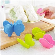Oven Dish Anti Heat Adiabatic Pot Clips Butterfly Silicone Rubber Magnet Bowl