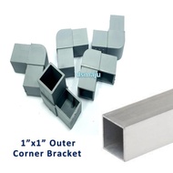 PVC Bracket For Aluminium Hollow 1x1 Hollow Bracket 015C Outer Corner Bracket For Aluminum L Bracket Joint Corner