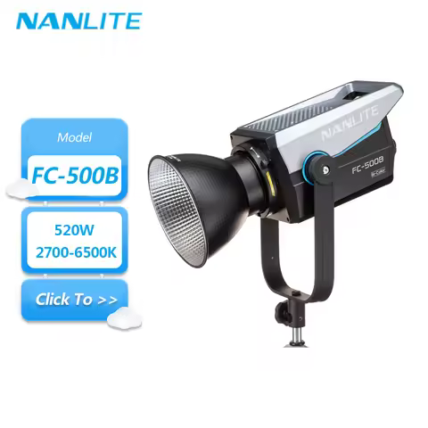 Nanlite FC-500B 520W 2700-6500K Bi-color LED Video Light for Studio Photography Fill Light with Bowe