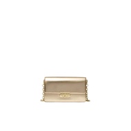 Michael Kors Cece Medium Metallic Clutch Bag In Pale Gold 35F2G0EC6M