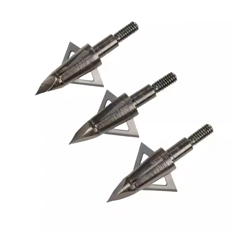Archery Arrow Broadheads 100/125 Grain Arrow Tips Bow Hunting Crossbow Silver