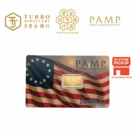 TURBO [2.5GM] PAMP 250th Anniversary of the United States Gold Bar 9999Gold