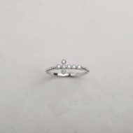 天然小鑽十字架戒指14k